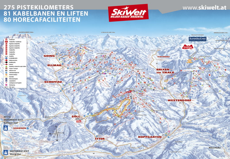 Pistekaart Westendorf 2026 2027